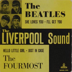 Beatles samlarsaker memorabilia samla 60 tal Ringo John Paul George Swe_Records_EP_The_Liverpool_Sound_Yellow