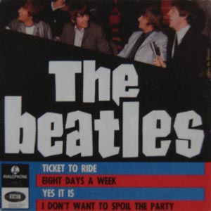 Beatles samlarsaker memorabilia samla 60 tal Ringo John Paul George Swe_Records_EP_Ticket_To_Ride