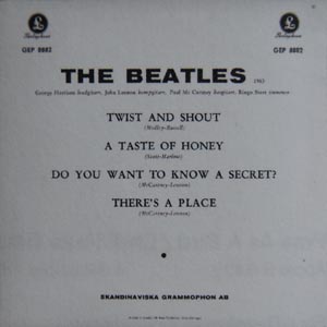 Beatles samlarsaker memorabilia samla 60 tal Ringo John Paul George Swe_Records_EP_Twist_And_Shout_Back